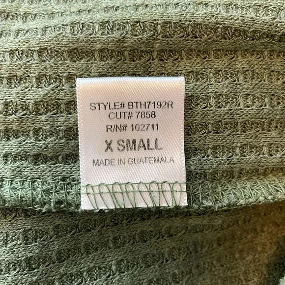 Gibson moss green waffle knit cardigan size xs - Picture 6 of 8